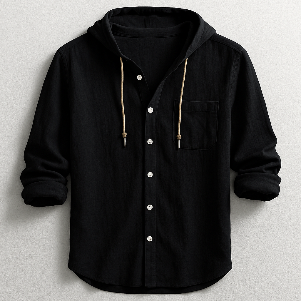Henry™ | Soft-Touch Hooded Shirt - By Mezory-London