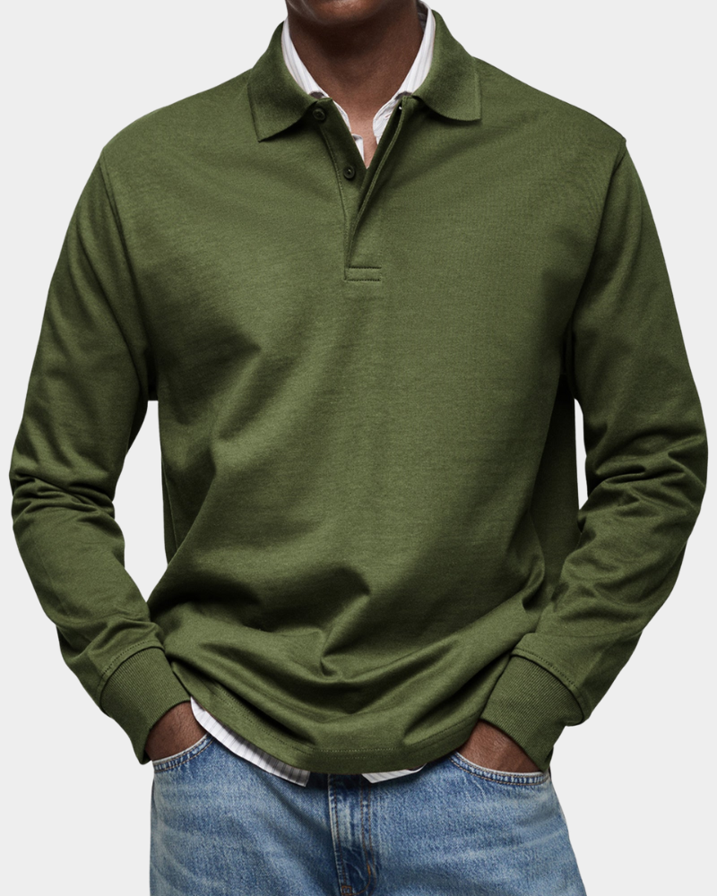 Jeffrey | Classic Long Sleeve Polo Shirt