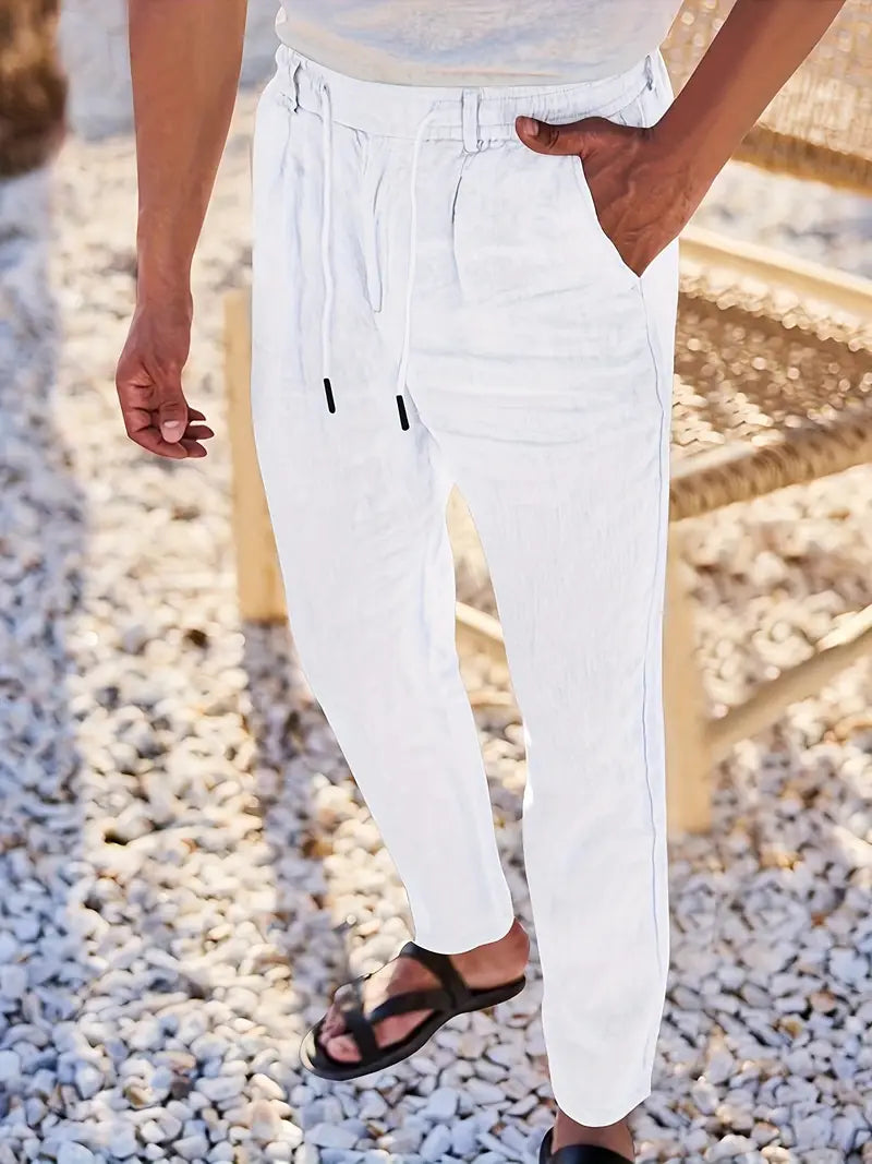 Andy | Relaxed Linen Drawstring Trousers