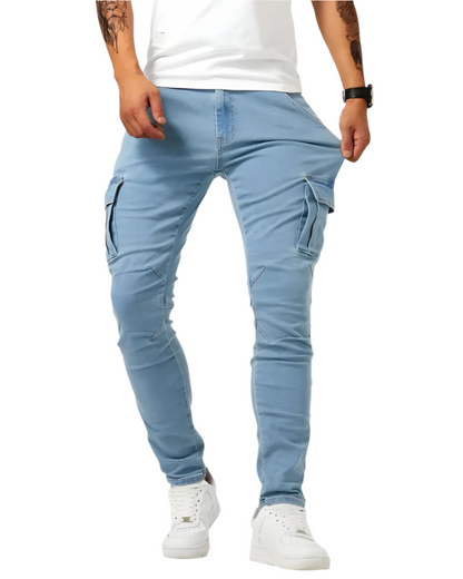 Ryan | Flex-Fit Navy Cargo Pants