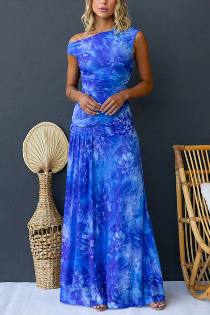 Diana | Elegant Printed Maxi Dress
