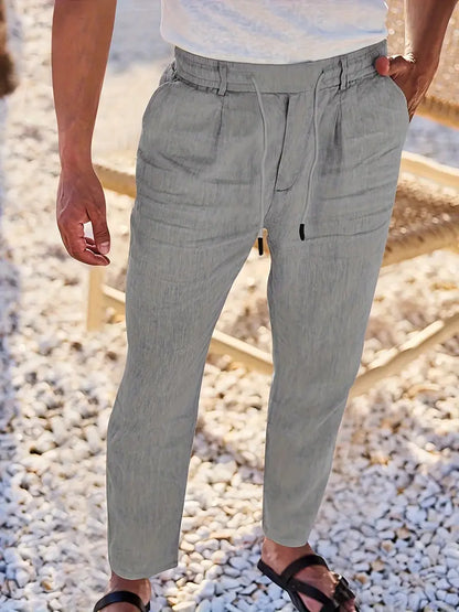 Andy | Relaxed Linen Drawstring Trousers