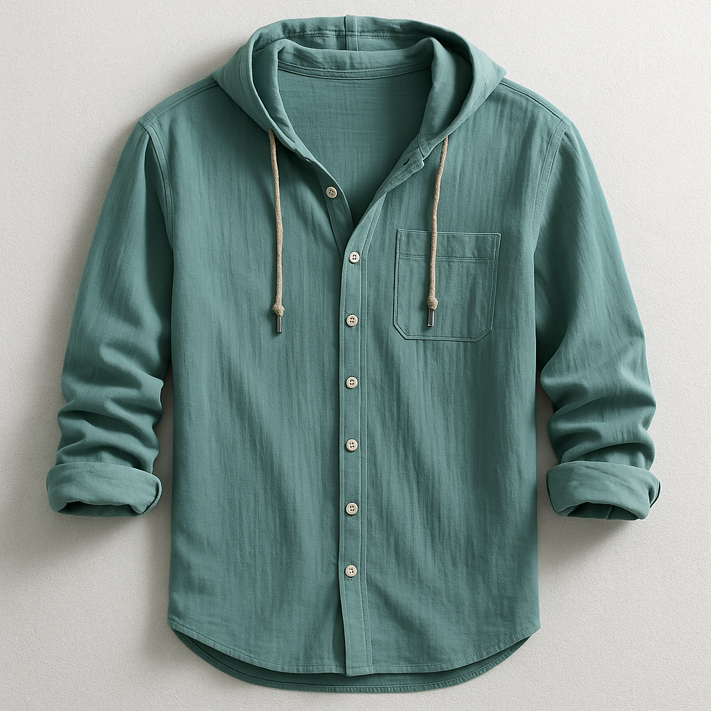 Henry™ | Soft-Touch Hooded Shirt - By Mezory-London