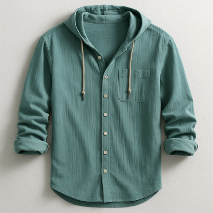Henry™ | Soft-Touch Hooded Shirt - By Mezory-London