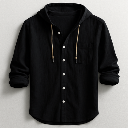 Henry™ | Soft-Touch Hooded Shirt - By Mezory-London