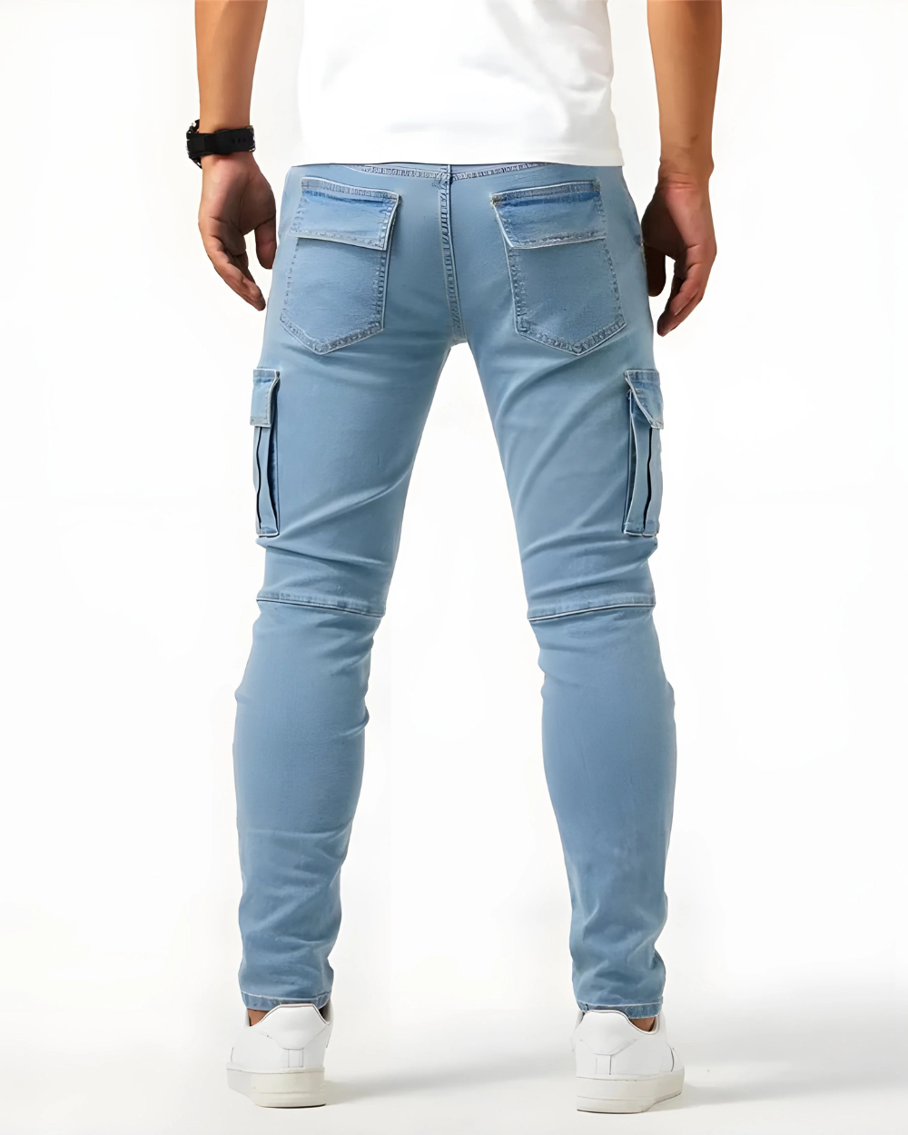 Ryan | Flex-Fit Navy Cargo Pants