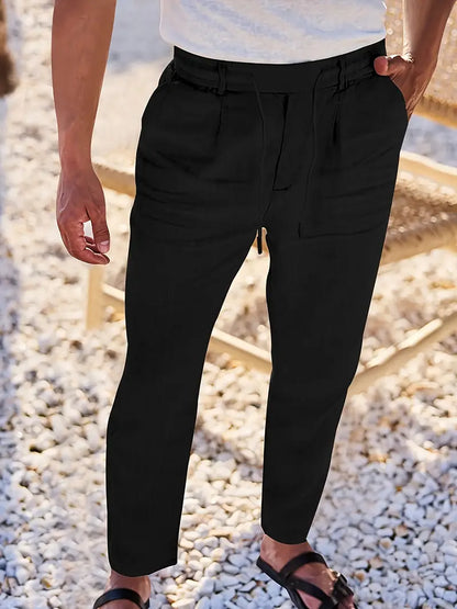 Andy | Relaxed Linen Drawstring Trousers