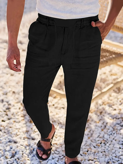 Andy | Relaxed Linen Drawstring Trousers