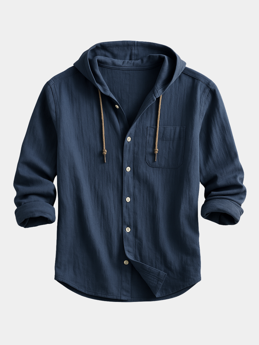 Henry™ | Soft-Touch Hooded Shirt - By Mezory-London