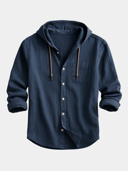Henry™ | Soft-Touch Hooded Shirt - By Mezory-London