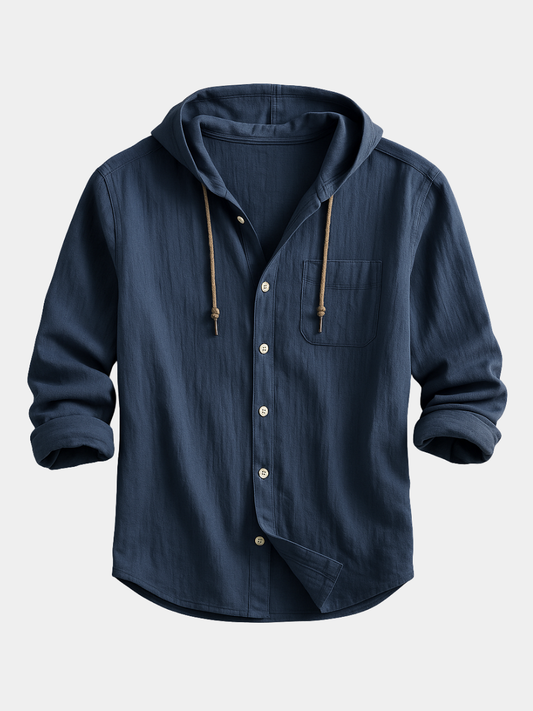 Henry™ | Soft-Touch Hooded Shirt - By Mezory-London
