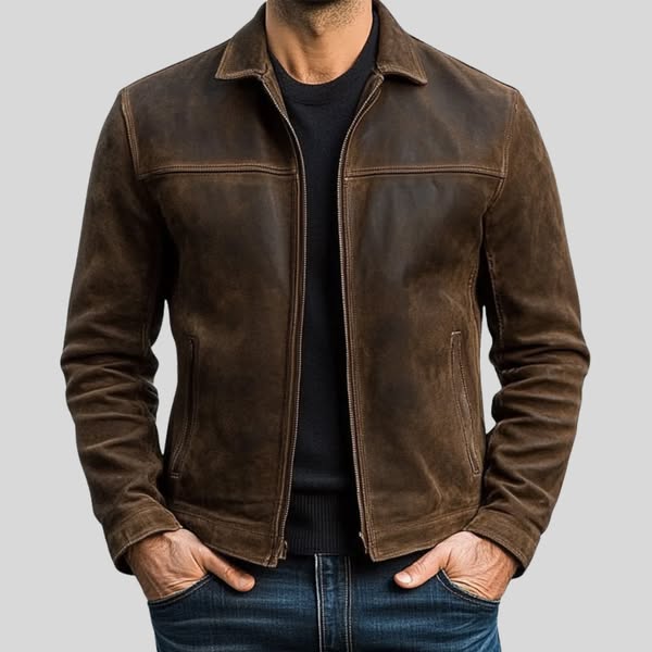 Miles | Premium Zip Leather Jacket