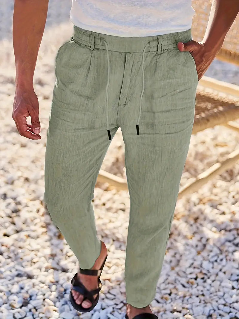 Andy | Relaxed Linen Drawstring Trousers