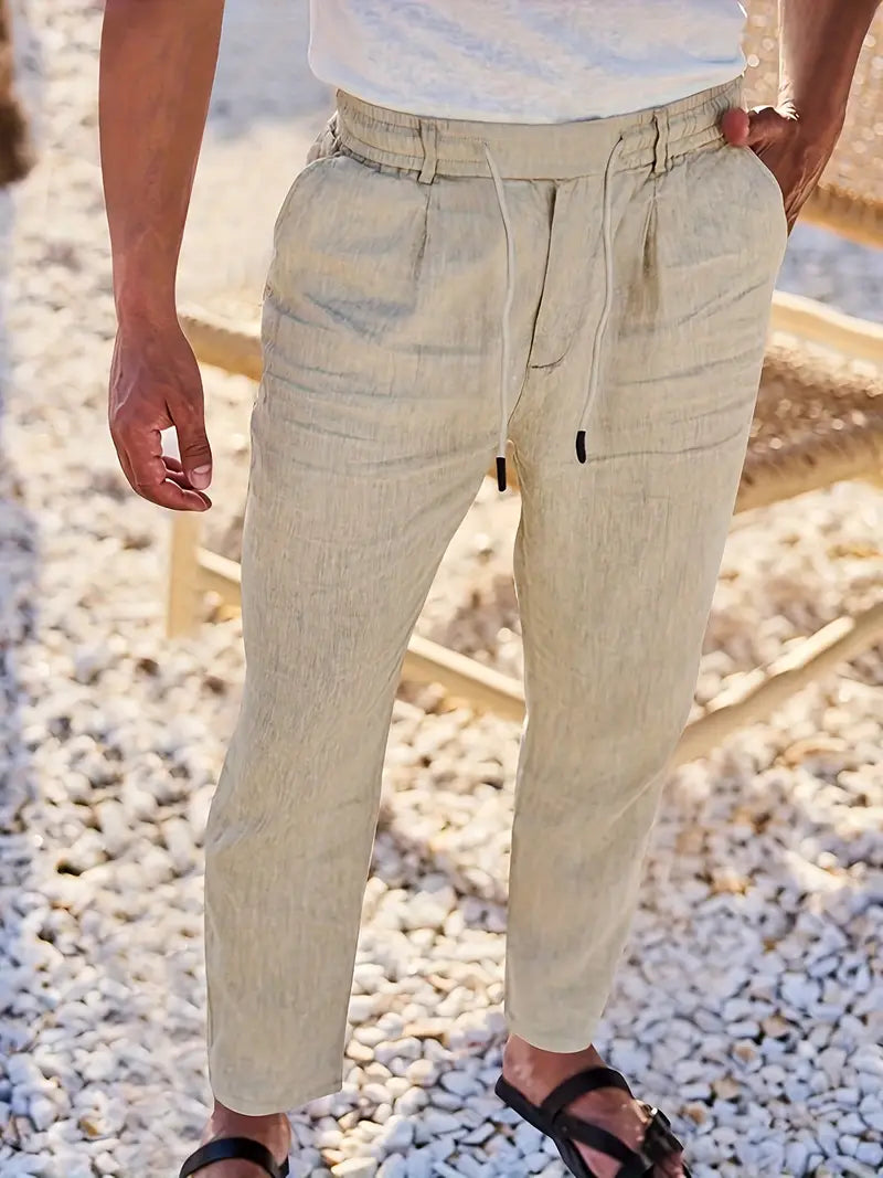 Andy | Relaxed Linen Drawstring Trousers