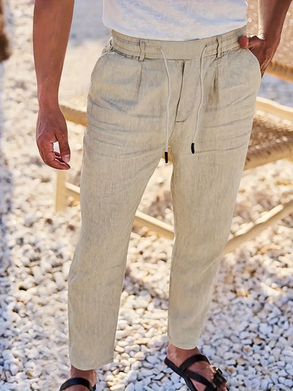 Andy | Relaxed Linen Drawstring Trousers