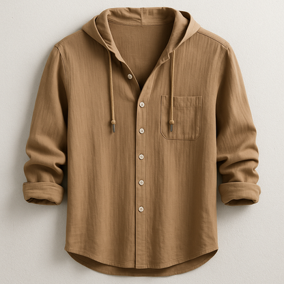 Henry™ | Soft-Touch Hooded Shirt - By Mezory-London
