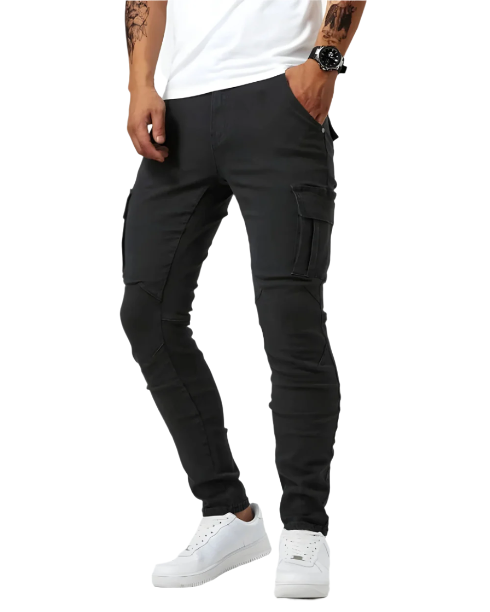 Ryan | Flex-Fit Navy Cargo Pants