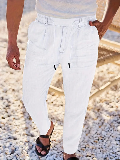 Andy | Relaxed Linen Drawstring Trousers