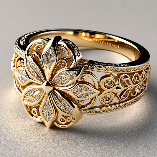 Flower Zirconia Exotic Ring
