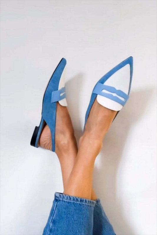 Jacqueline™ | Blue Slingback Loafers