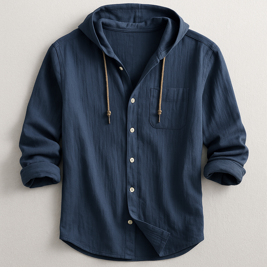 Henry™ | Soft-Touch Hooded Shirt - By Mezory-London