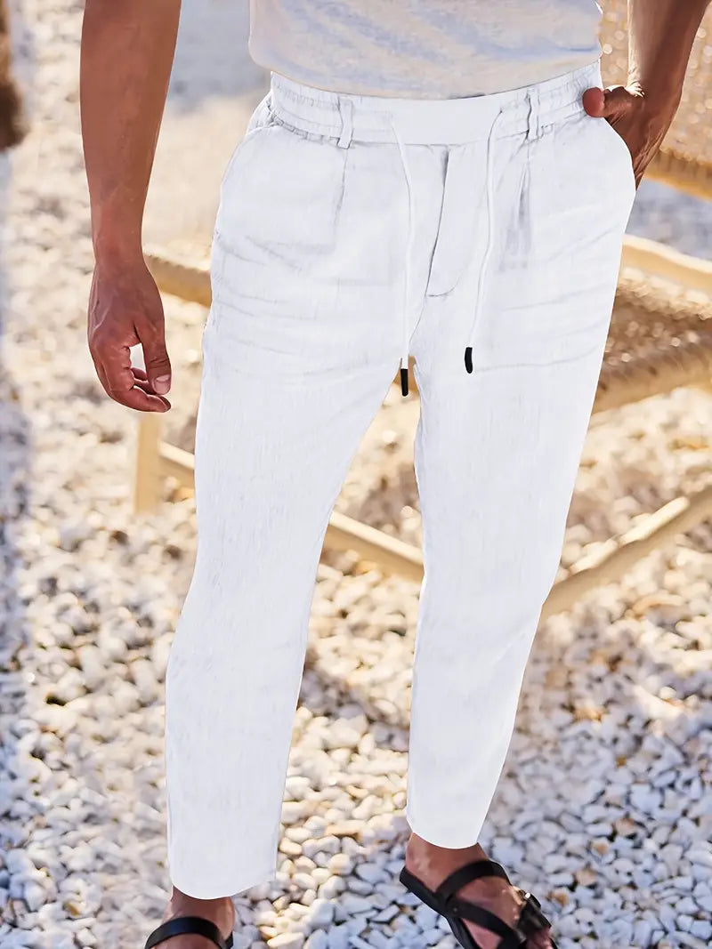 Andy | Relaxed Linen Drawstring Trousers