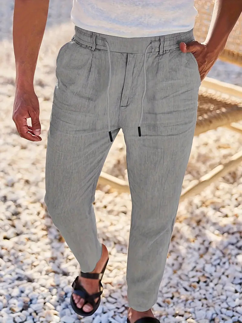 Andy | Relaxed Linen Drawstring Trousers
