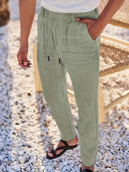 Andy | Relaxed Linen Drawstring Trousers