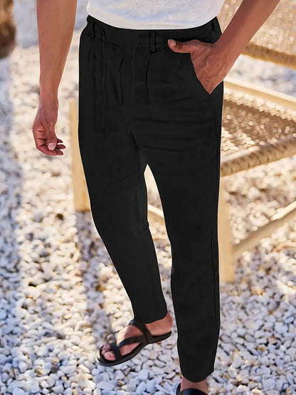 Andy | Relaxed Linen Drawstring Trousers
