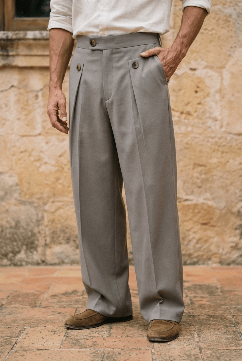 Ryszard | Modern Men's Wide Leg Trousers for Everyday Style