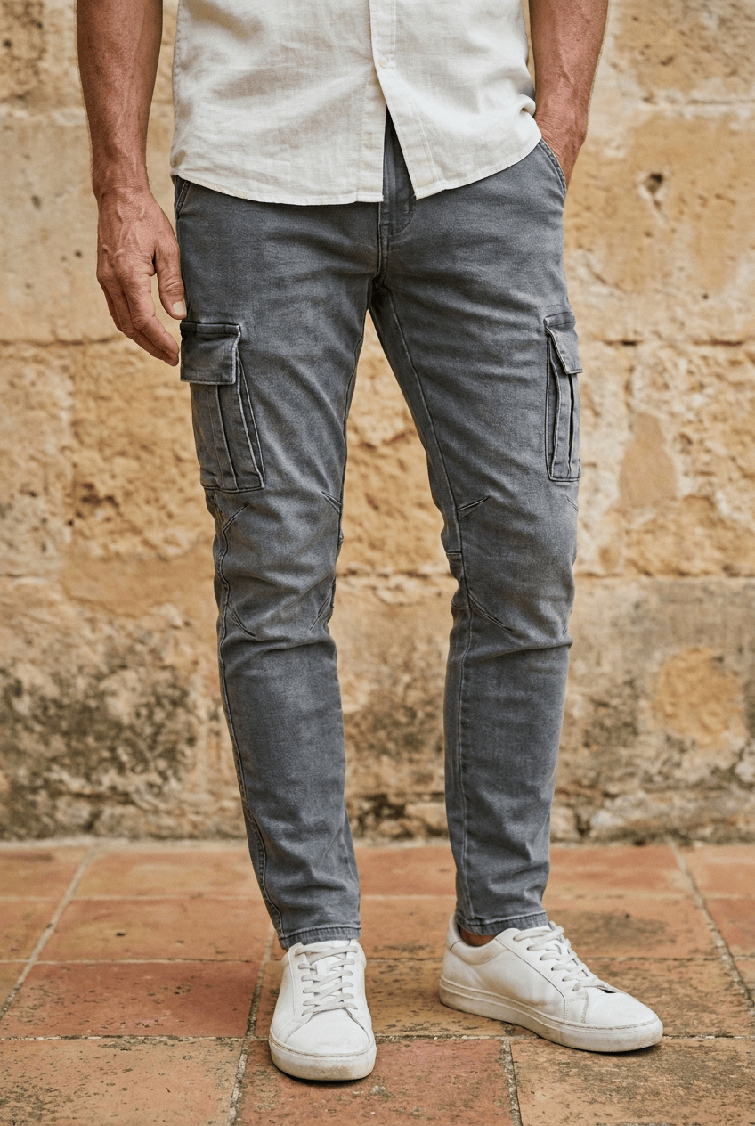 Albert | Fitted Cargo Jeans Pants for Everyday