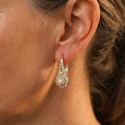 Gilded Turquoise Bloom Earrings
