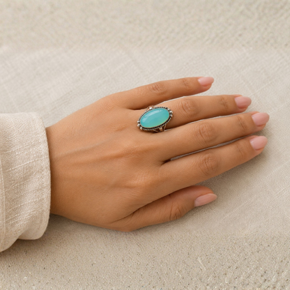 Sterling Silver Turquoise Statement Ring